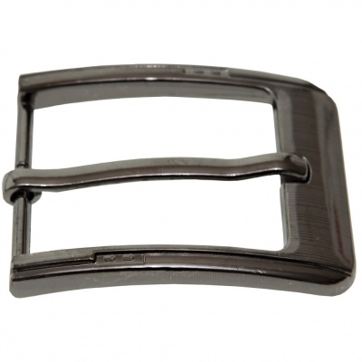 Пряжка металлическая для мужского ремня SC035#6 (шир.ремня 40 мм), цв.-тем.никель - купить в Омске. Цена: 43.93 руб.