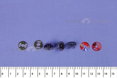 Кнопки магнитные МКМ-02, диам. 18 мм, чёрный никель - купить в Омске. Цена: 14.49 руб.