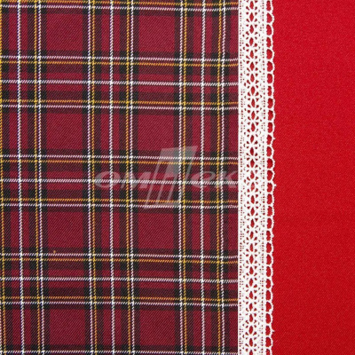 Ткань костюмная клетка 24379 2012, 230 гр/м2, шир.150см, цвет бордовый/бел/жел - купить в Омске. Цена 528.72 руб.