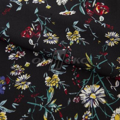 Плательная ткань "Фламенко" 6.2, 80 гр/м2, шир.150 см, принт растительный - купить в Омске. Цена 239.03 руб.