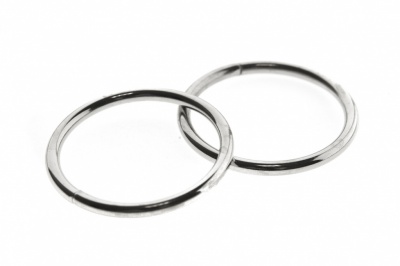 Кольцо металлическое №40 мм, цв.-никель - купить в Омске. Цена: 4.45 руб.