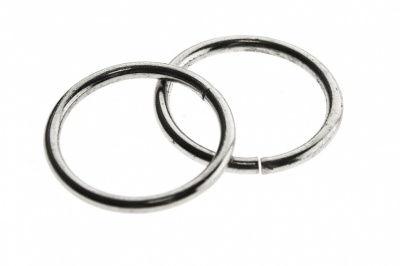 Кольцо металлическое d-15 мм, цв.-никель - купить в Омске. Цена: 2.45 руб.