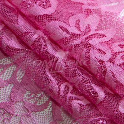 Кружевное полотно стрейч XD-WINE, 100 гр/м2, шир.150см, цвет розовый - купить в Омске. Цена 1 851.10 руб.
