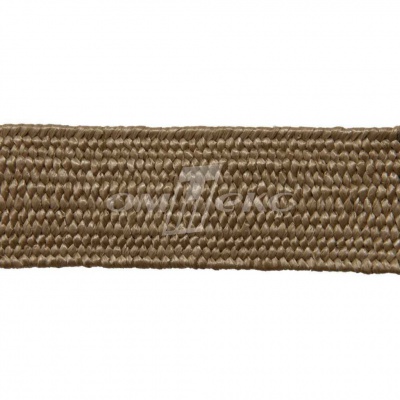 Тесьма отделочная полипропиленовая плетеная эластичная #2, шир. 40мм, цв.- соломенный - купить в Омске. Цена: 50.99 руб.