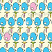Дюспо принт Des.8 bunny line, PU/WR/Milky, 80 гр/м2, шир.150см