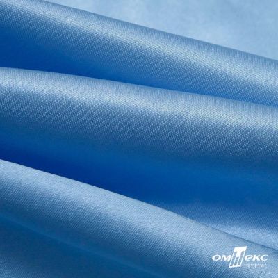 Поли креп-сатин 14-4121, 125 (+/-5) гр/м2, шир.150см, цвет голубой - купить в Омске. Цена 155.57 руб.