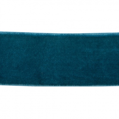 Лента бархатная нейлон, шир.25 мм, (упак. 45,7м), цв.65-изумруд - купить в Омске. Цена: 981.09 руб.