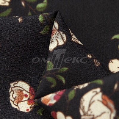 Плательная ткань "Фламенко" 3.1, 80 гр/м2, шир.150 см, принт растительный - купить в Омске. Цена 239.03 руб.