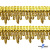 82-7-Тесьма отделочная ,100% полиэстер, 23 мм/уп.13,7+/-1 м, цв.-золото - купить в Омске. Цена: 471.96 руб.