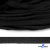 Шнур плетеный d-8 мм плоский, 70% хлопок 30% полиэстер, уп.85+/-1 м, цв.- чёрный - купить в Омске. Цена: 720 руб.