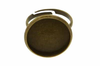 Заготовка для рукоделия металлическая фигурная для кольца 15мм - купить в Омске. Цена: 7.44 руб.