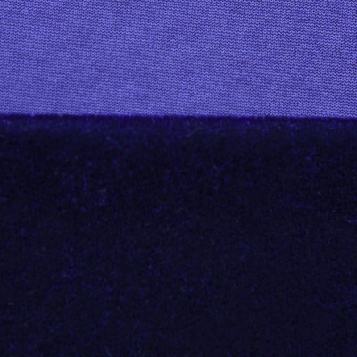 Бархат стрейч №14, 240 гр/м2, шир.160 см, (2,6 м/кг), цвет т.синий - купить в Омске. Цена 740.88 руб.