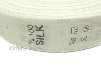 Состав и уход за тк.100% Silk (1000 шт) - купить в Омске. Цена: 525.77 руб.