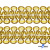 0384-0777-Тесьма отделочная, 34 мм/уп.13,7 +/-1 м, цв.-золото - купить в Омске. Цена: 338.36 руб.