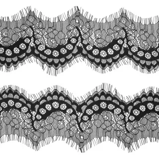 Кружево Реснички (Шантильи) шир 100 мм RF633 цв черный